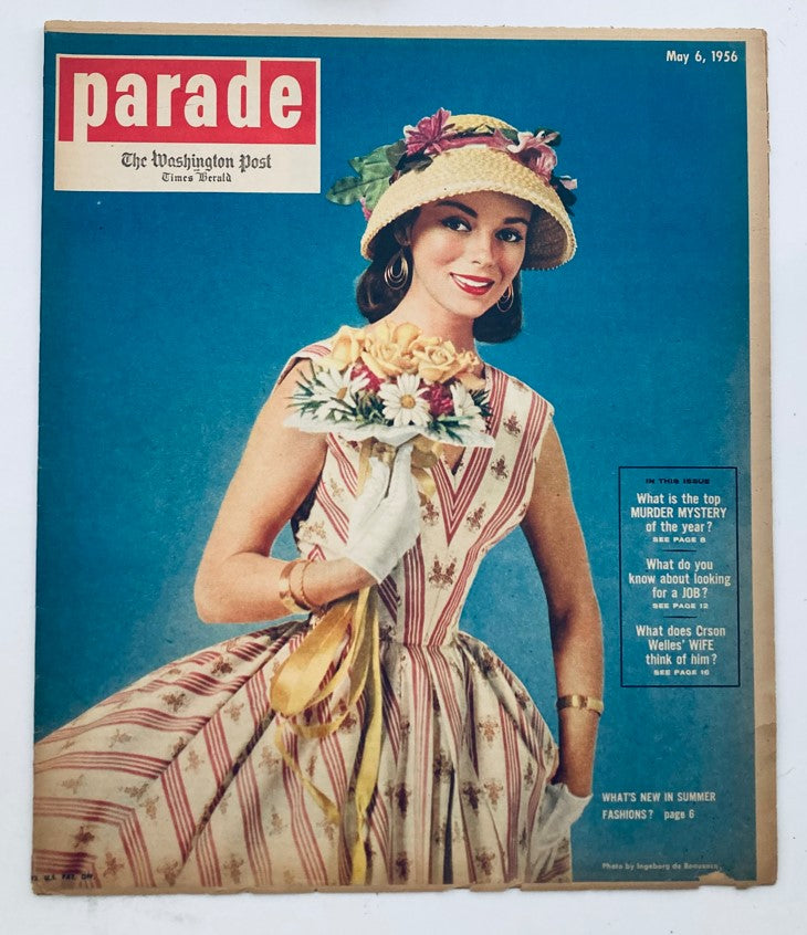 Parade Newspaper Magazine WA Post May 6 1956 Top Murder Mystery No Label