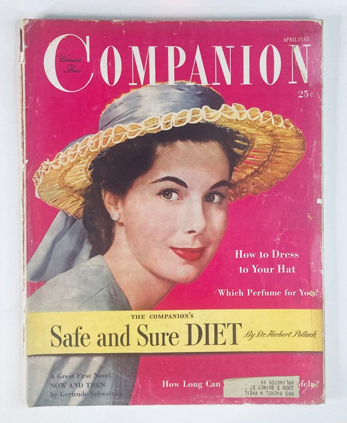 VTG Woman's Home Companion Magazine April 1953 How To Dress Your Hat