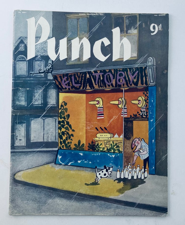 VTG Punch Magazine December 5 1956 Vol 221 #6067 WWII Cartoon & Humour No Label