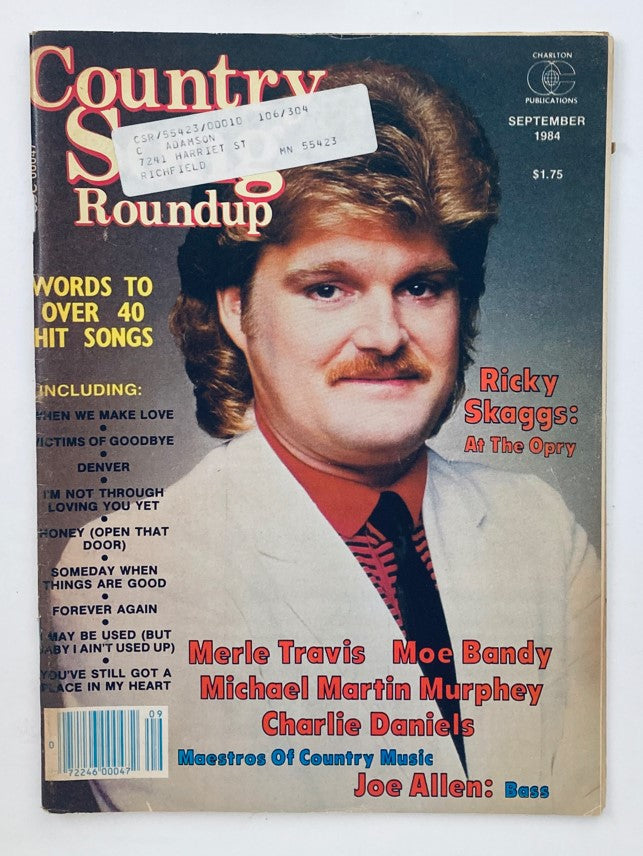 VTG Country Song Roundup Magazine September 1984 Ricky Skaggs at The Opry