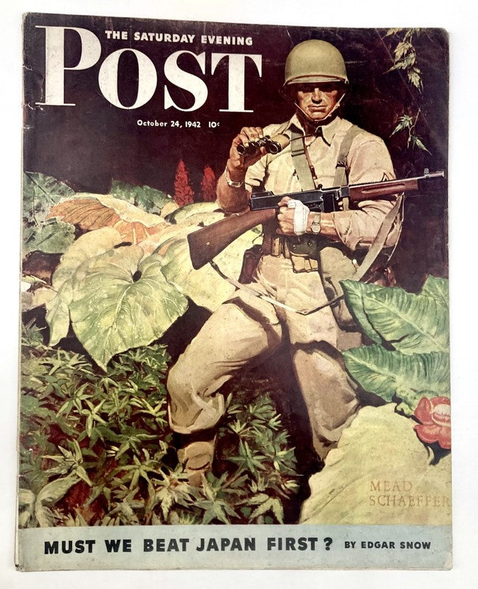 Saturday Evening Post Magazine October 24 1942 Illustrated Cover WWII