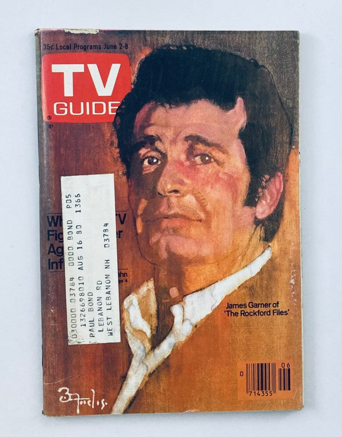 Cover of TV Guide Magazine June 2 1979 #1366 featuring James Garner, known for 'The Rockford Files', showcasing vintage magazine design and color.