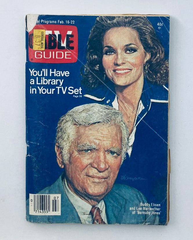 TV Guide Magazine February 16 1980 Barnaby Jones Central PA Ed. No Label