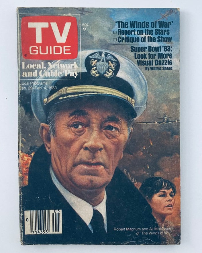 TV Guide Magazine January 28 1983 Robert Mitchum LA Metro Ed. No Label