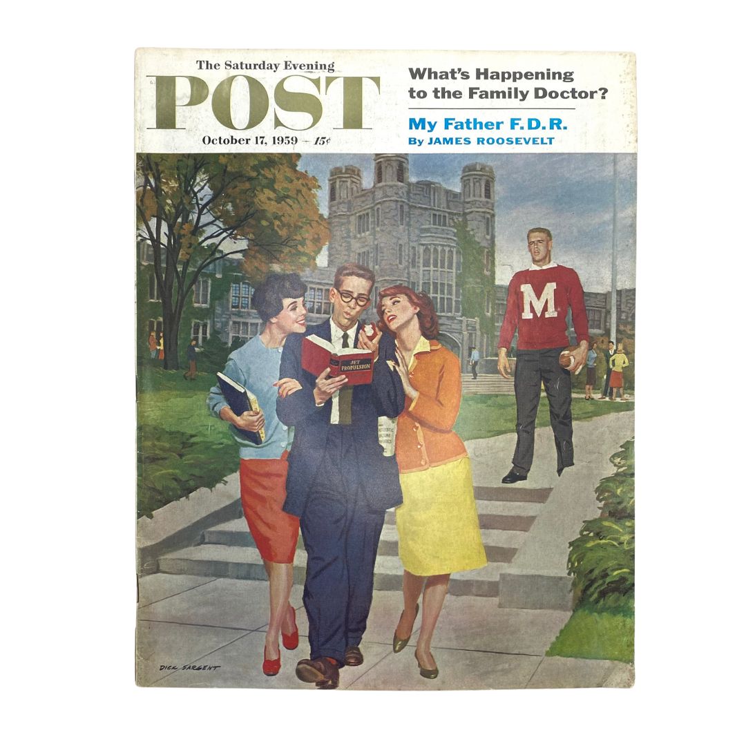 Saturday Evening Post Magazine October 17 1959 H. Arthur Jet - Sargent No Label