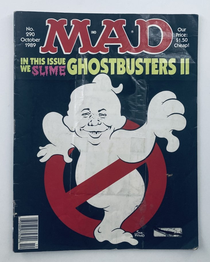 Mad Magazine October 1989 No. 290 We Slime Ghostbusters II 2.0 Good No Label