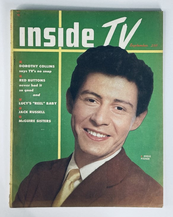 VTG Inside TV Magazine September 1953 Vol 1 #3 Eddie Fisher No Label