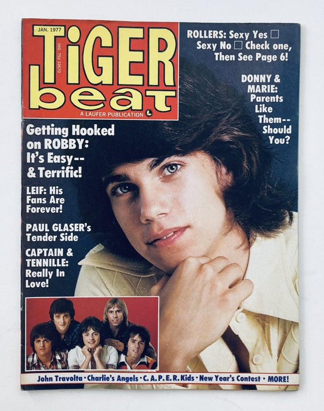 VTG Tiger Beat Magazine January 1977 Robby Benson, Donny & Marie Osmond No Label