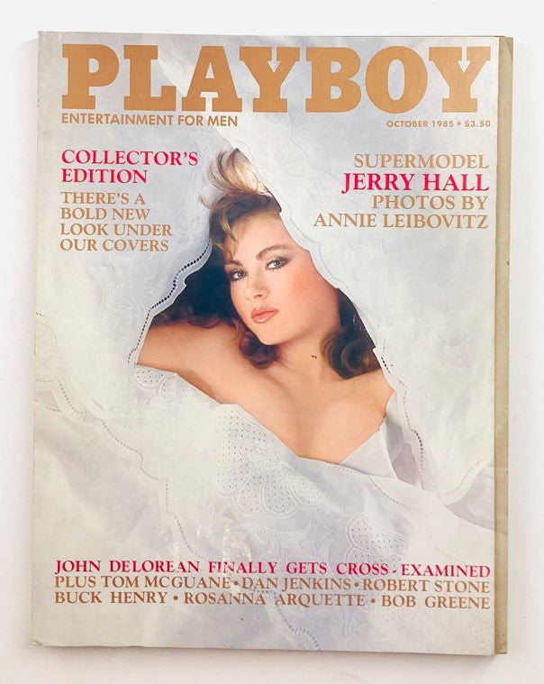 VTG Playboy Magazine October 1985 Jerry Hall Cover w Centerfold No Label