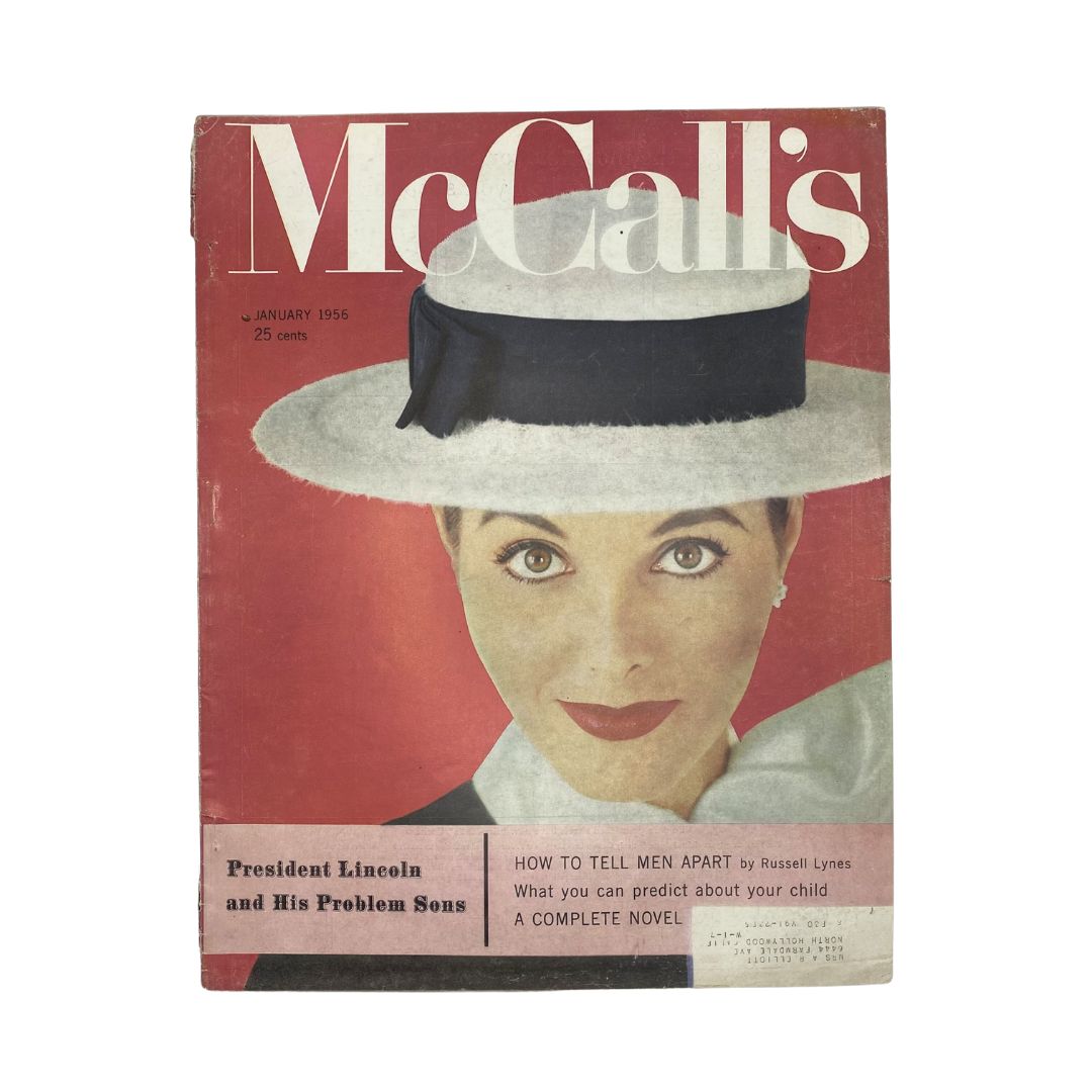 VTG McCall's Magazine January 1956 Cover Girl Model Cindi Wood