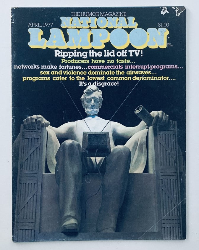 VTG National Lampoon Magazine April 1977 Vol 1 No. 85 Abraham Lincoln No Label