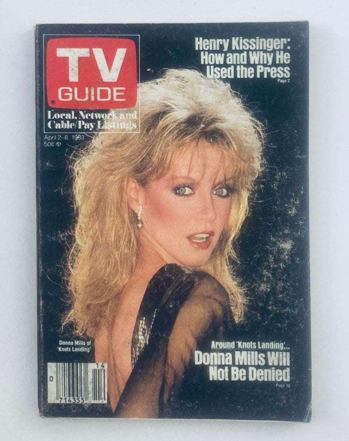 TV Guide Magazine April 2 1983 Donna Mills Philadelphia Edition No Label