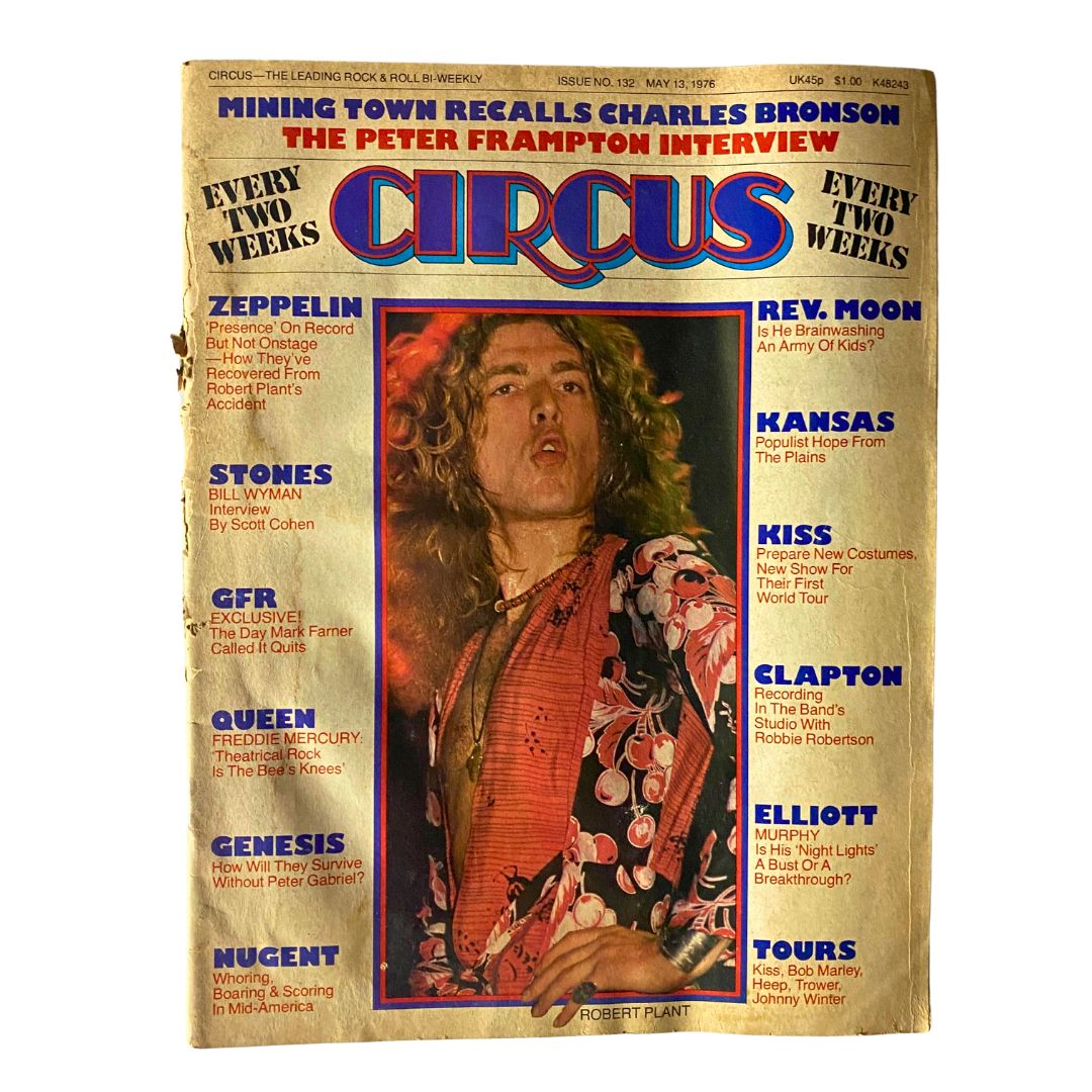 VTG Circus Magazine May 13 1976 No. 132 Robert Plant GD Interior No Label