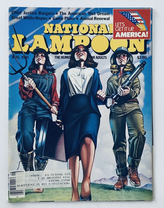 VTG National Lampoon Magazine August 1981 Chief Justice Burgers & The America