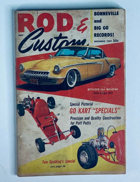 VTG Rod & Custom Magazine December 1959 Tom Spalding's Special No Label