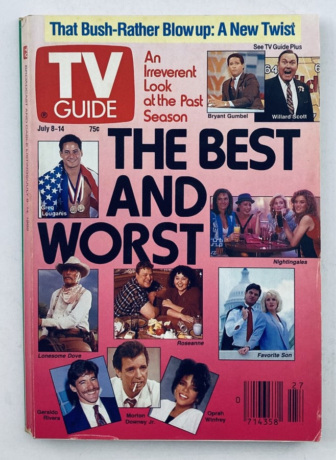 TV Guide Magazine July 8 1989 The Best and Worst WA-Baltimore Ed. No Label