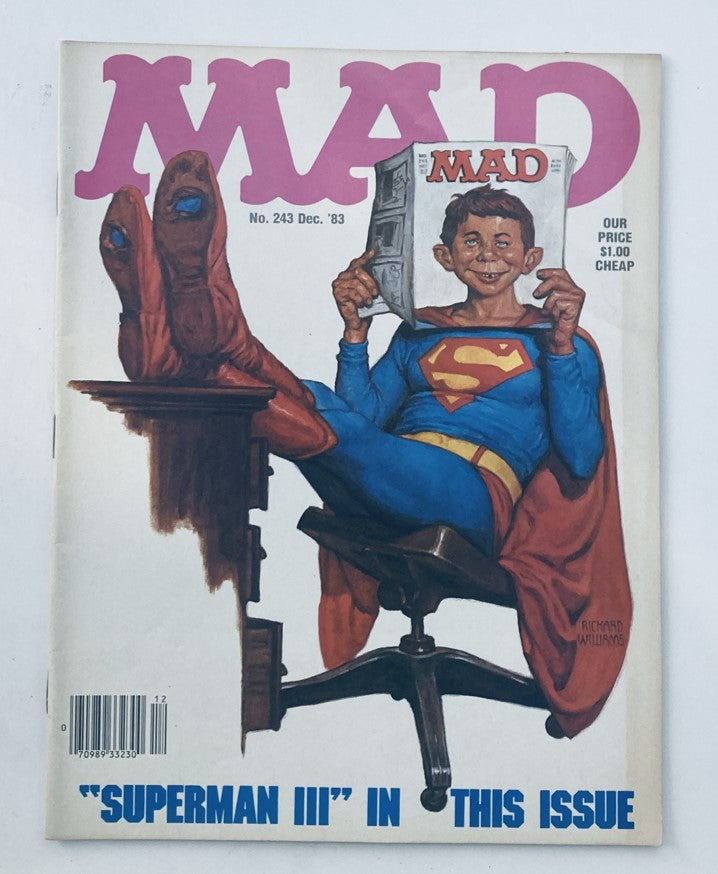 VTG Mad Magazine December 1983 No. 243 Superman III 6.0 FN Fine No Label