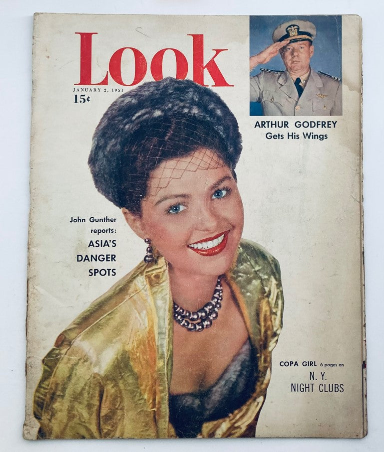 VTG Look Magazine January 2 1951 Vol 15 No. 1 Arthur Godrey & Copa Girl No Label