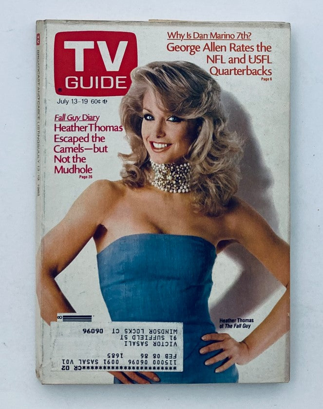 TV Guide Magazine July 13 1985 Heather Thomas Hartford-New Haven Ed.