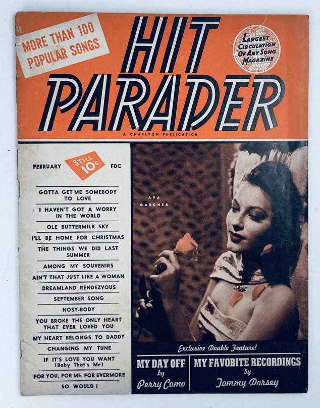 VTG Hit Parader Magazine February 1947 Ava Gardner and Myrna Loy No Label