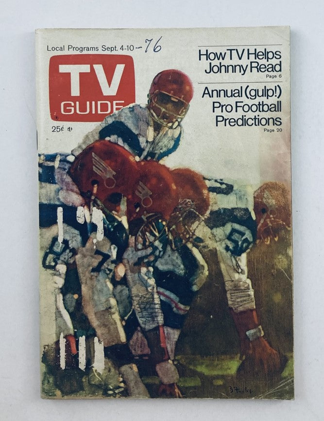 TV Guide Magazine September 4 1976 #1223 Football Prediction WA-Baltimore Ed.