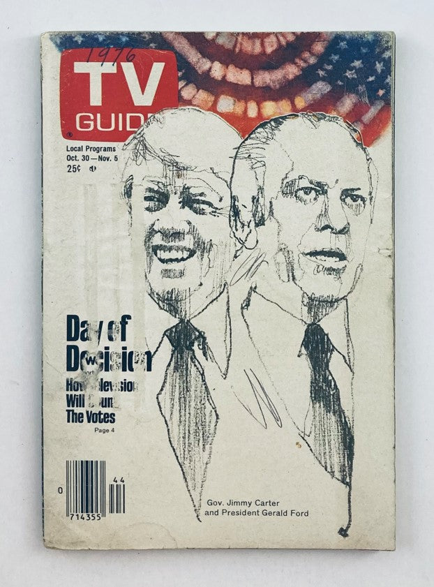 TV Guide Magazine October 30 1976 #1231 Carter and Ford WA-Baltimore Ed.