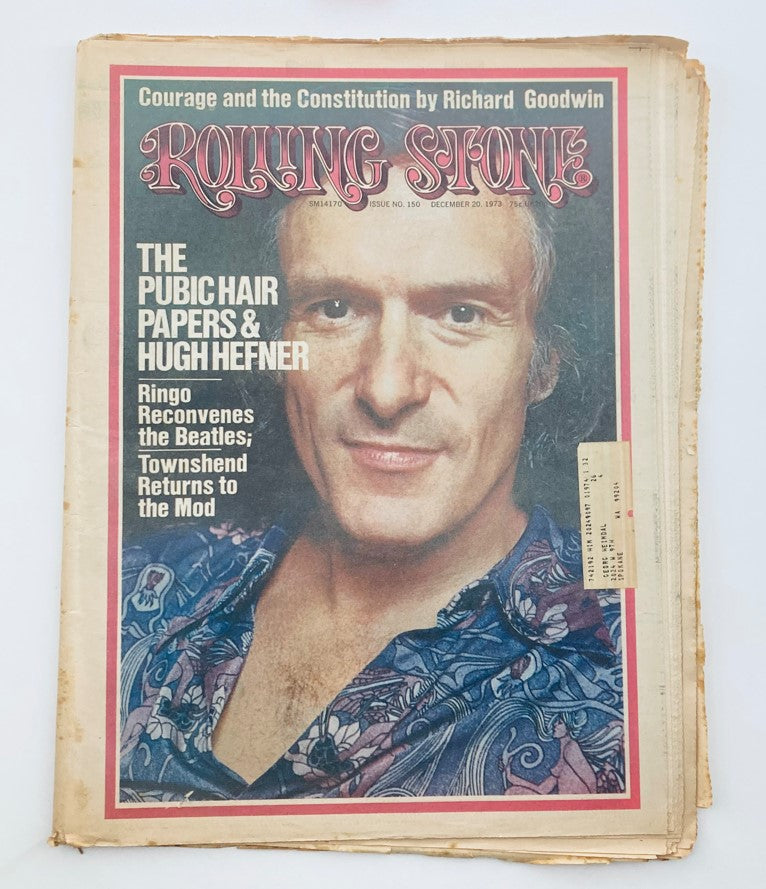 VTG Rolling Stone Magazine December 20 1973 No. 150 Hugh Hefner Cover