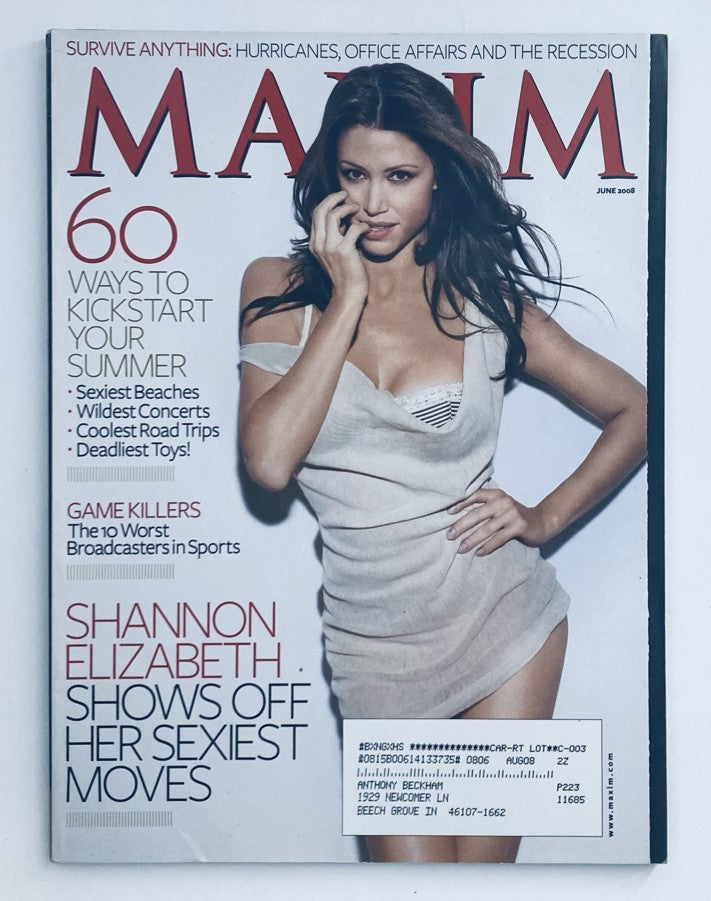 Maxim Magazine June 2008 Shannon Elizabeth Shows Off Her Sexiest Moves