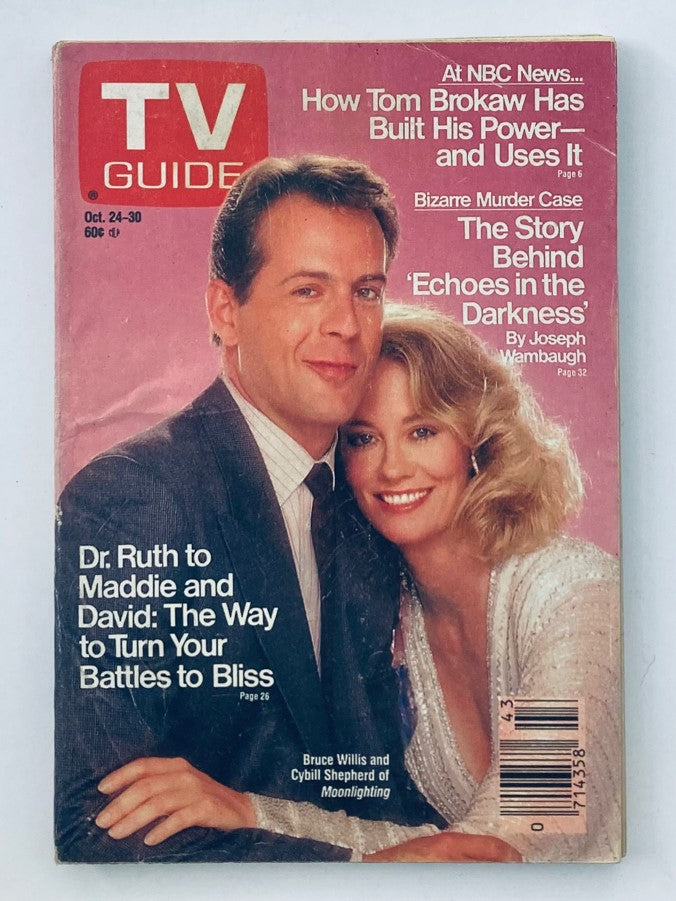 TV Guide Magazine October 24 1987 Bruce Willis, Cybill Shepherd PA Ed. No Label