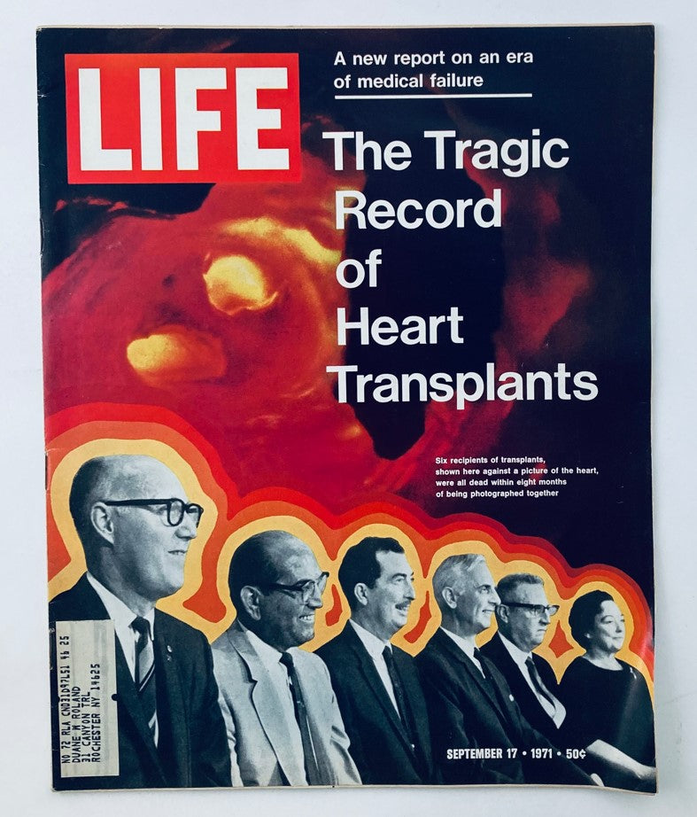 RES*VTG Life Magazine September 17 1971 Vol 71 No. 12 Record of Heart Transplant