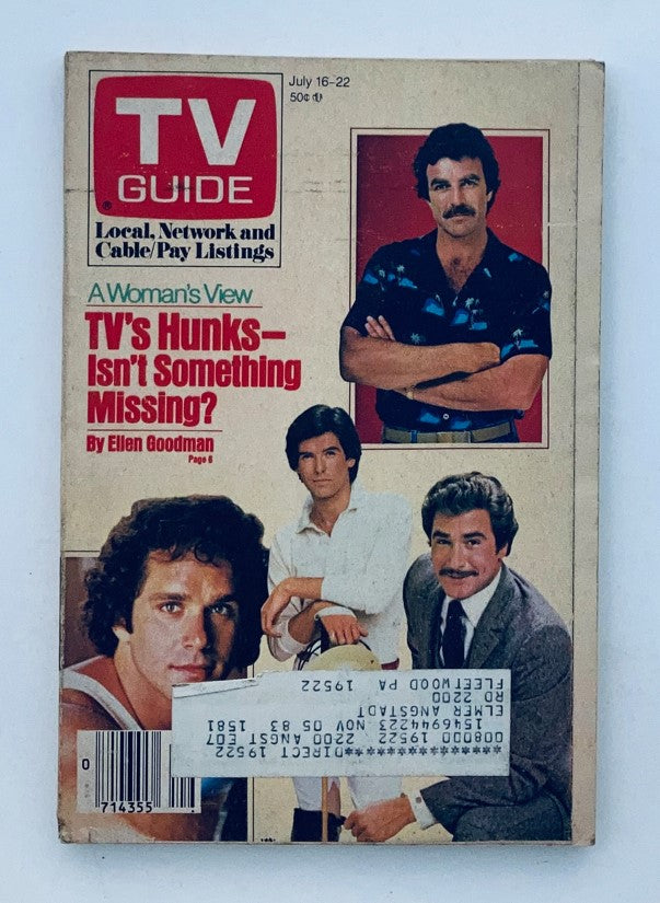 TV Guide Magazine July 16 1983 Tom Selleck, Pierce Brosnan Central PA Ed.