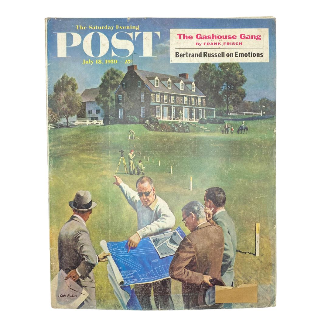 Saturday Evening Post Magazine July 18 1959 American Civilization - John Falter