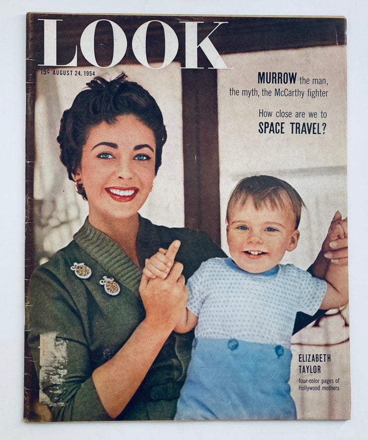 VTG Look Magazine August 24 1954 Vol 18 No. 17 Elizabeth Taylor