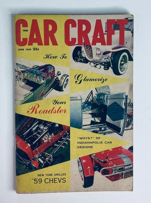 VTG Car Craft Magazine June 1959 Vol 7 No. 2 How To Customize Roadster No Label