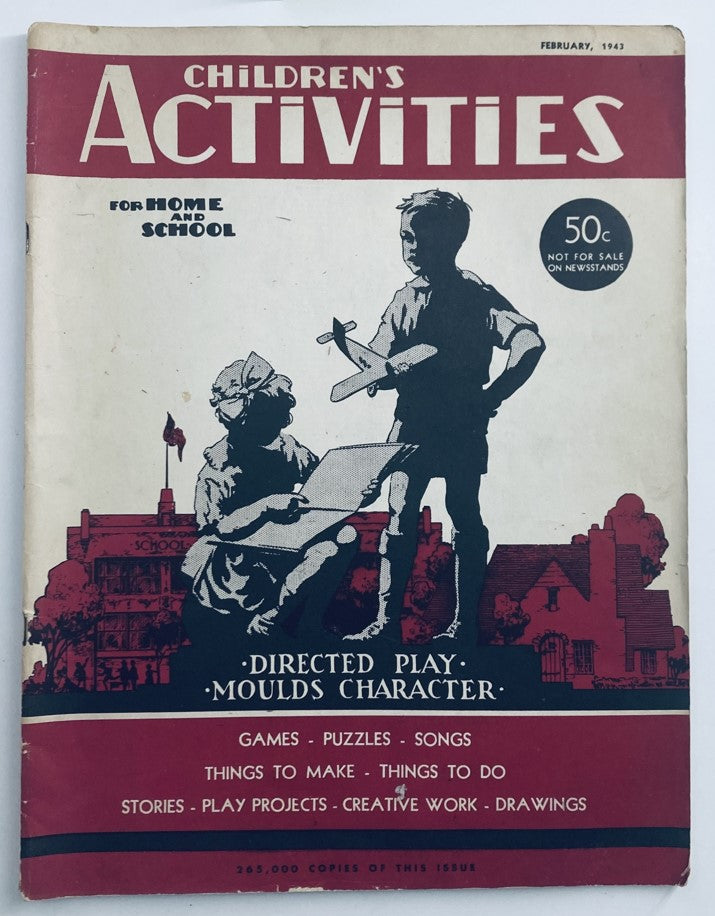 Children's Activities for Home and School February 1943 Tip and Tuck No Label