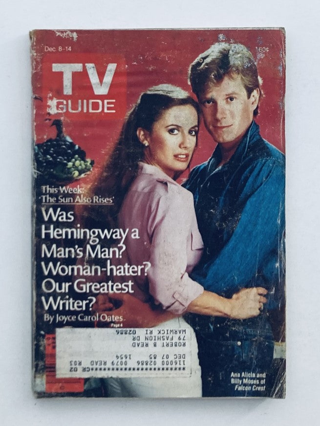 TV Guide Magazine December 8 1984 Ana Alicia, Billy Moses Providence Ed.