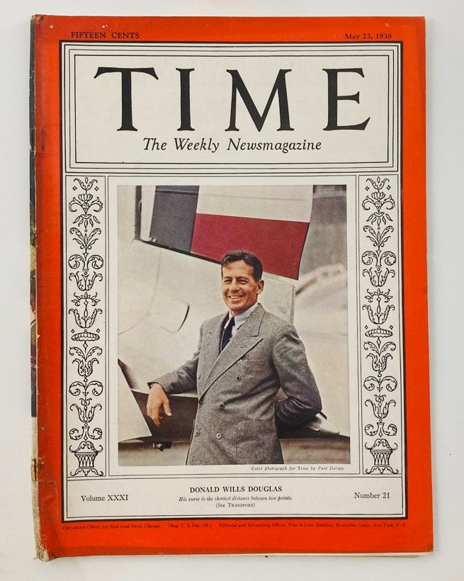 VTG Time Magazine May 23 1938 Vol 31 No. 21 Donald Wills Douglas