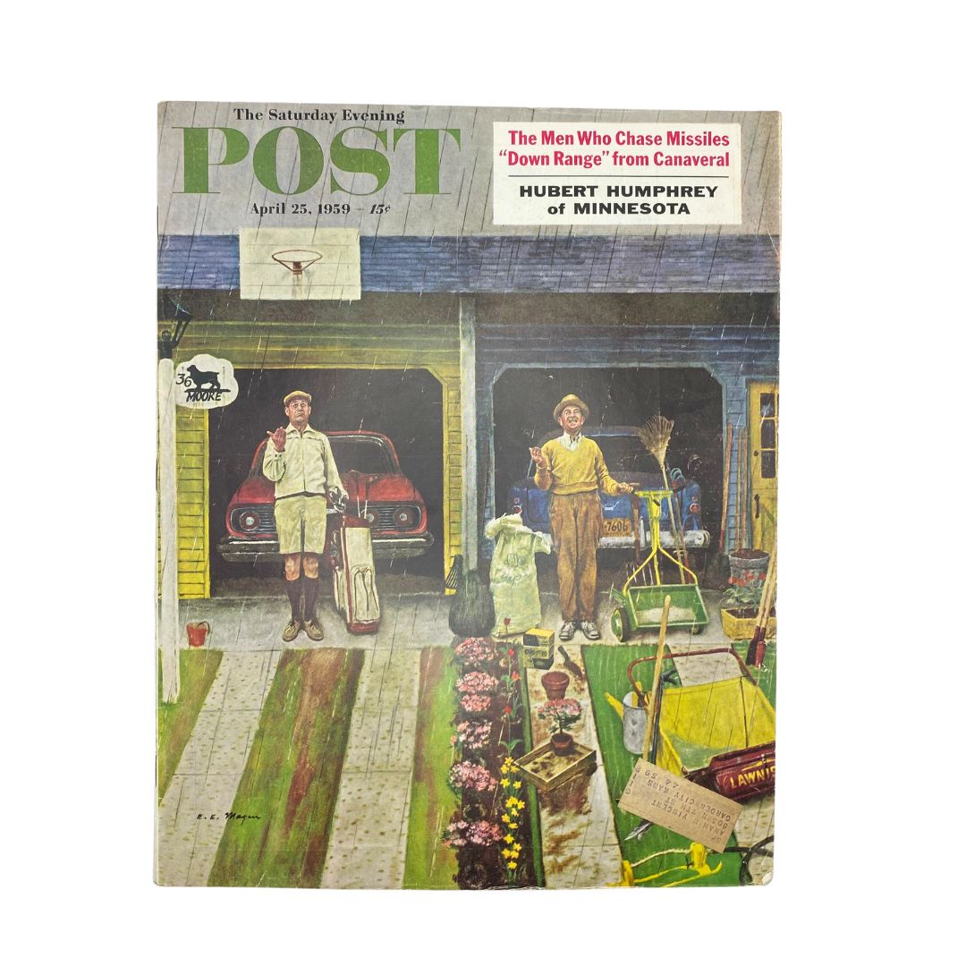 Saturday Evening Post Magazine April 25 1959 Vapor - E. E. Mayan GD Interior