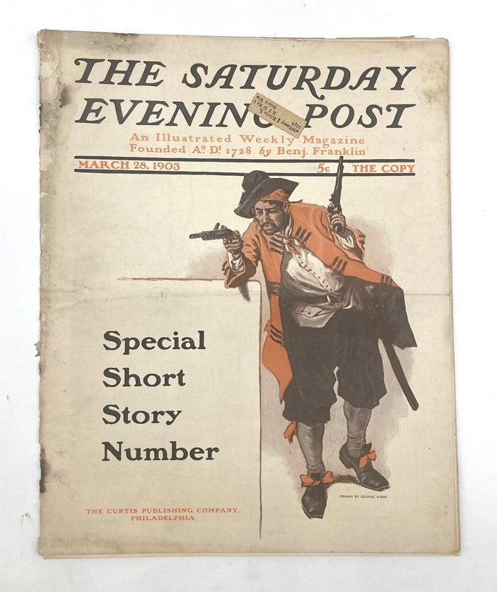 Saturday Evening Post Illustrated Cover March 28 1903 Special Short Story Number