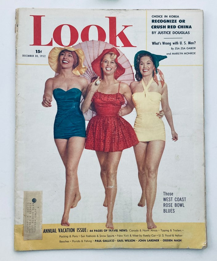 VTG Look Magazine December 30 1952 Vol 16 No. 27 Three Bathing Girls