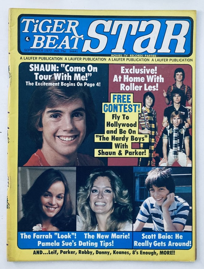 Tiger Beat Star September 1977 Shaun Cassidy, Leif Garret w Poster VG No Label