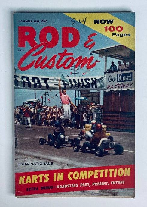 VTG Rod & Custom Magazine November 1959 Remodeling The Roadster No Label