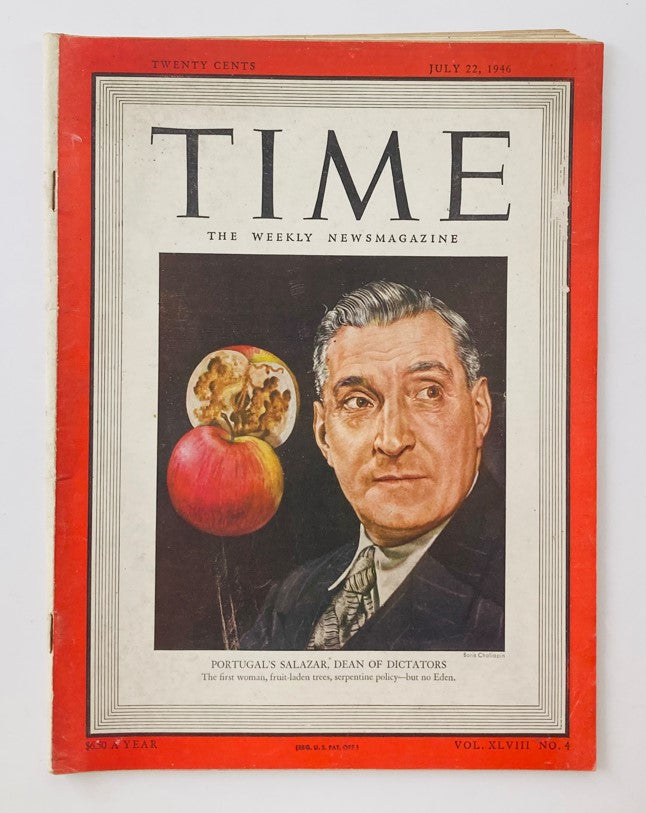 VTG Time Magazine July 22 1946 Vol 48 No. 4 Portugal's Antonio Salazar