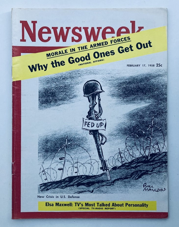 VTG Newsweek Magazine February 17 1958 New Crisis in U.S. Defense No Label