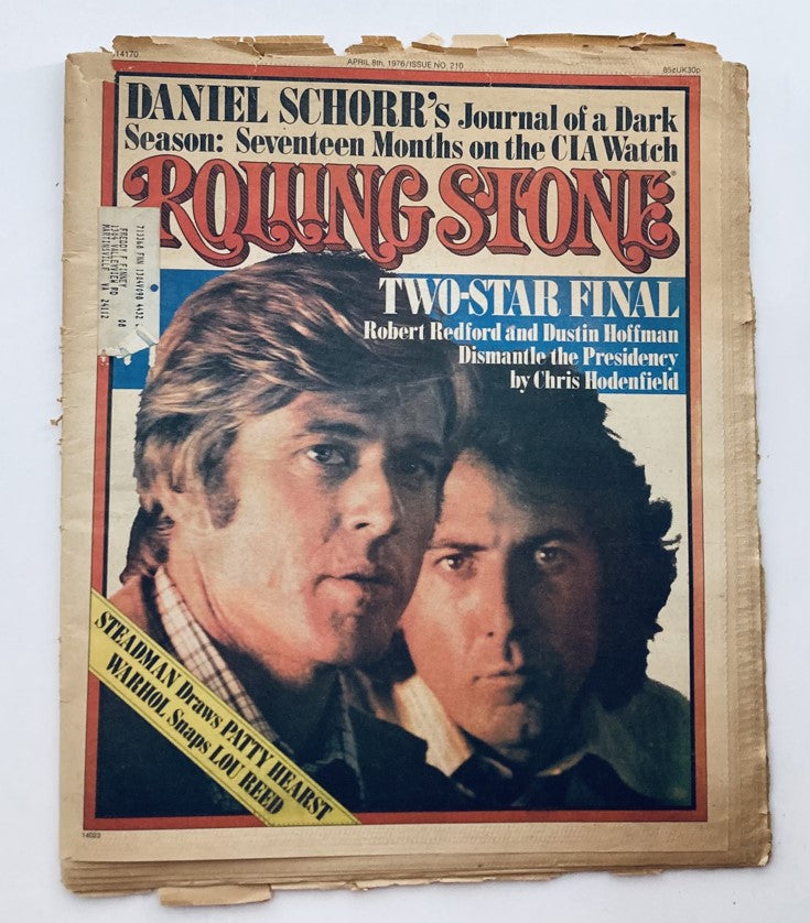 VTG Rolling Stone Magazine April 8 1976 Issue 210 Robert Redford, Dustin Hoffman