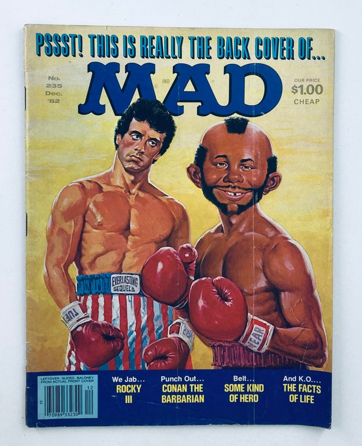 Mad Magazine December 1982 No. 235 Sylvester Stallone 4.0 VG Very Good No Label