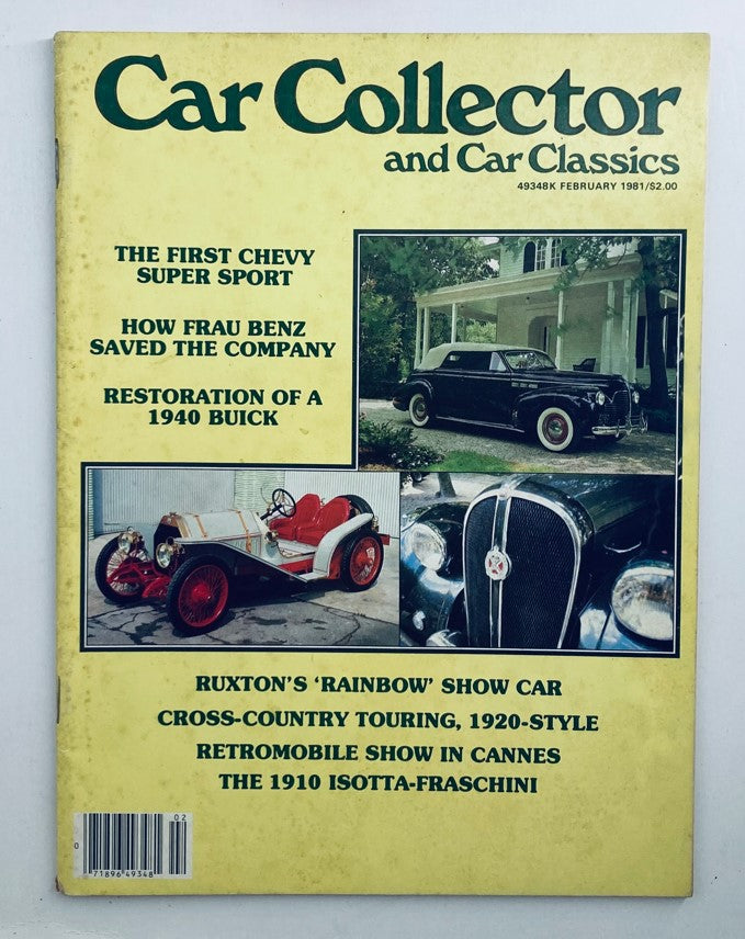 Car Collector and Car Classics Magazine February 1981 Ruxton Show Car No Label