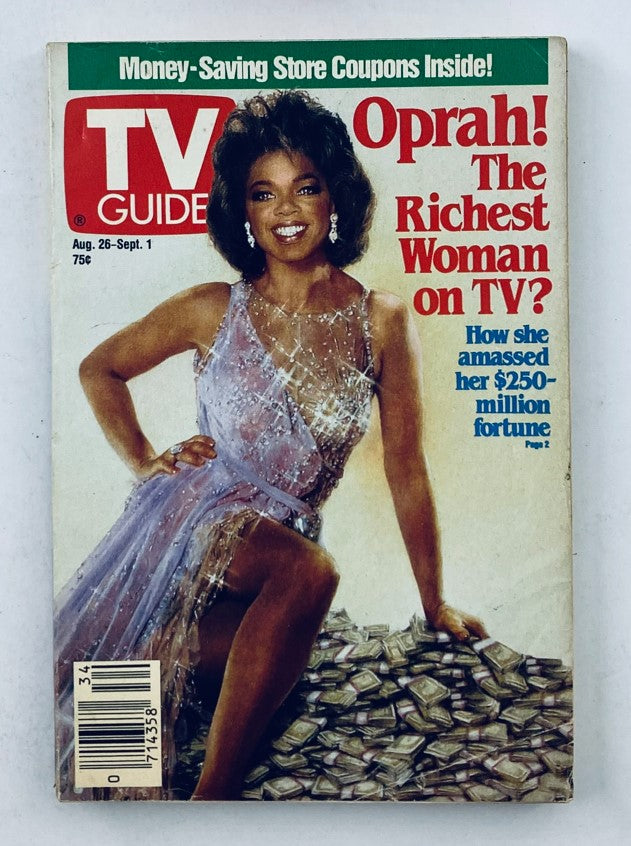 TV Guide Magazine August 26 1989 Oprah Winfrey WA-Baltimore Ed. No Label