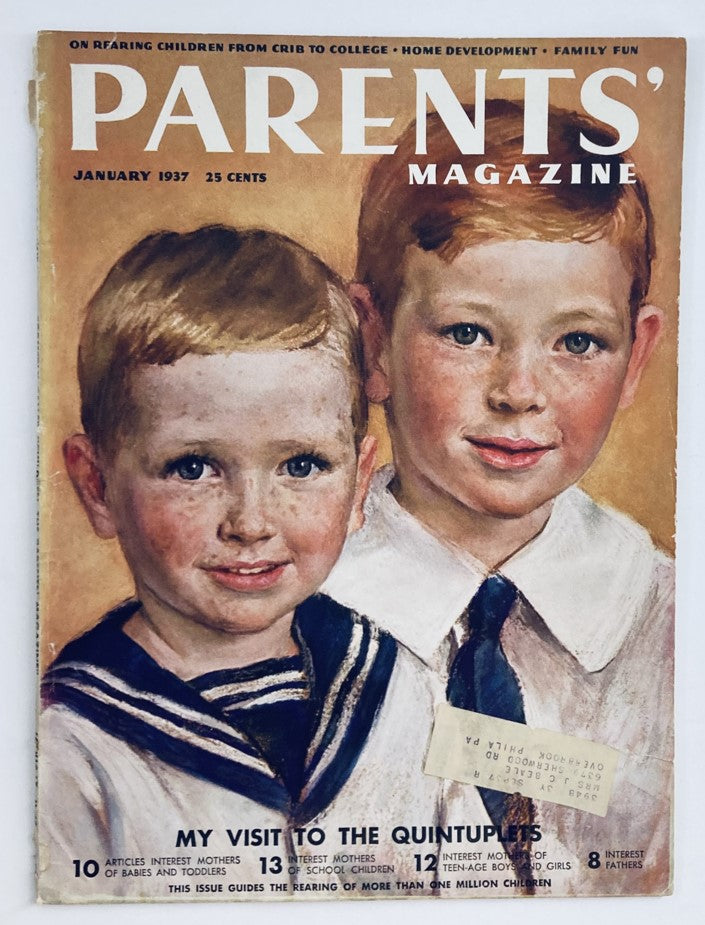 VTG The Parents' Magazine January 1937 My Visit To The Quintuplets