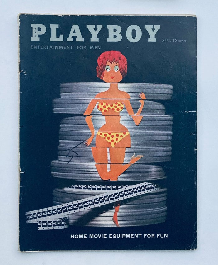 VTG Playboy Magazine April 1960 Home Movie Equipment For Fun No Label